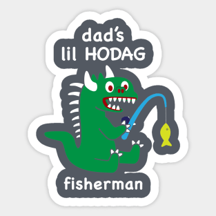 Lil Hodag - Dad’s Lil Hodag Fisherman Children's Character Sticker